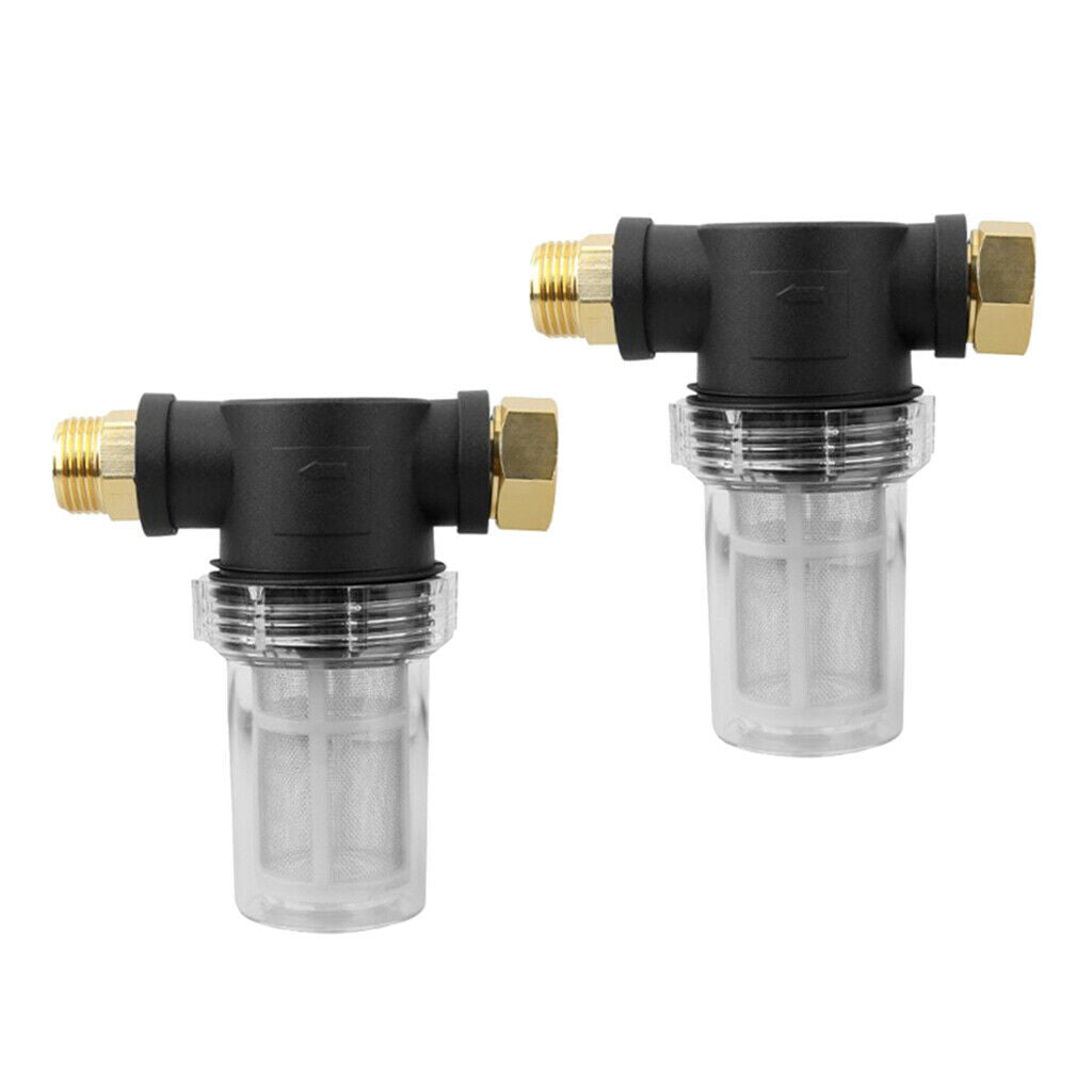 2 Piece Garden Hose Filter Attachment Strainer High Flow Pipeline Connectors