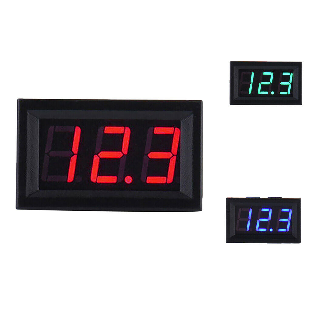 Digital voltmeter 2-wire automobile motorcycle LED display red DC4.50-30.0V high