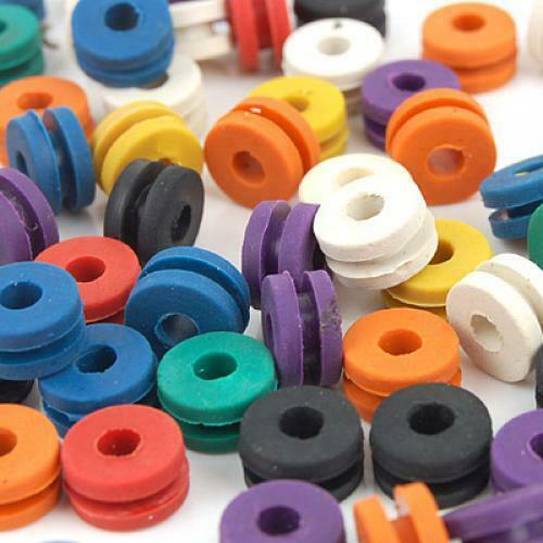 200Pcs Colorful Rubber Tattoo Needles Grommets Cushion Pads Tattoo Bar Parts