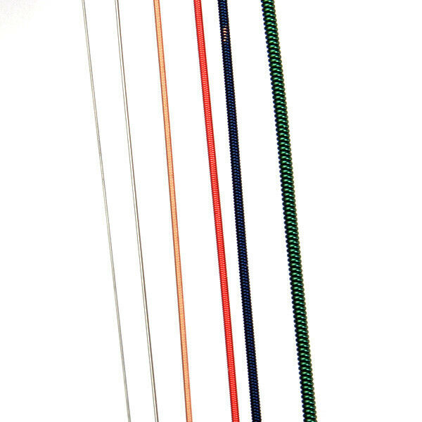 Set Of 6pcs Colorful Copper Metal Strings For Acoustic Guitar Parts Accessory