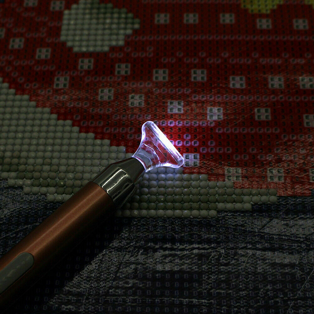 USB Rechargeable Point Drill Pen Diamond Painting Pen Lighting Cross Stitch DIY