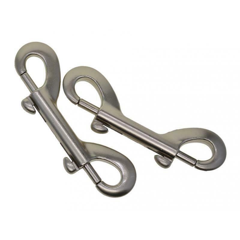 2pcs Double End Gate Snap Hook Key Holder Alloy Clip Keychain