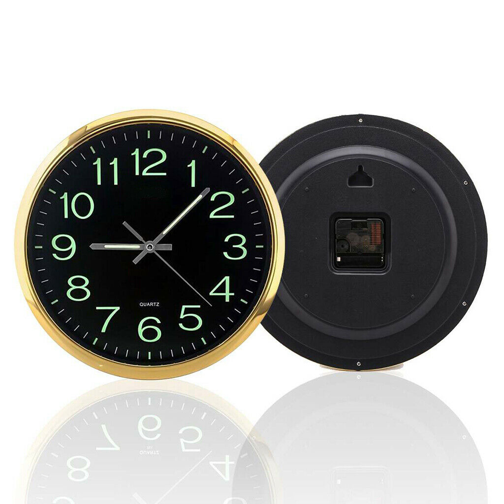 12'' Modern Large Luminous Wall Clock Quartz Indoor Hotel Shops Cafe Decor