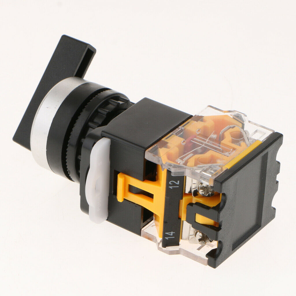 Knob Switch Latching NO/NC Plastic Rotary Switch Wear resistant 2 Position