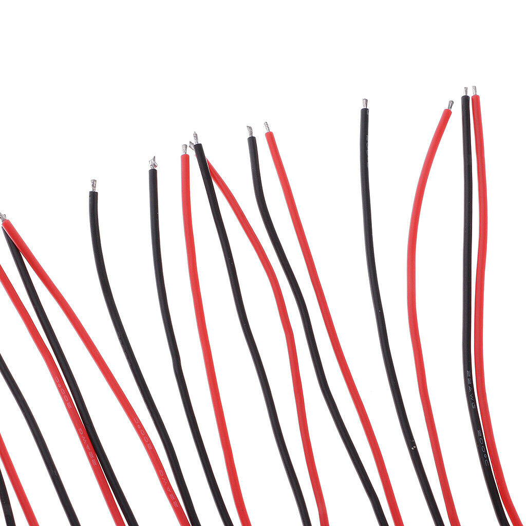 5 Pairs 100mm Jst 2 Pin Plugs with 22awg Wire Male & Female for Rc Li Po