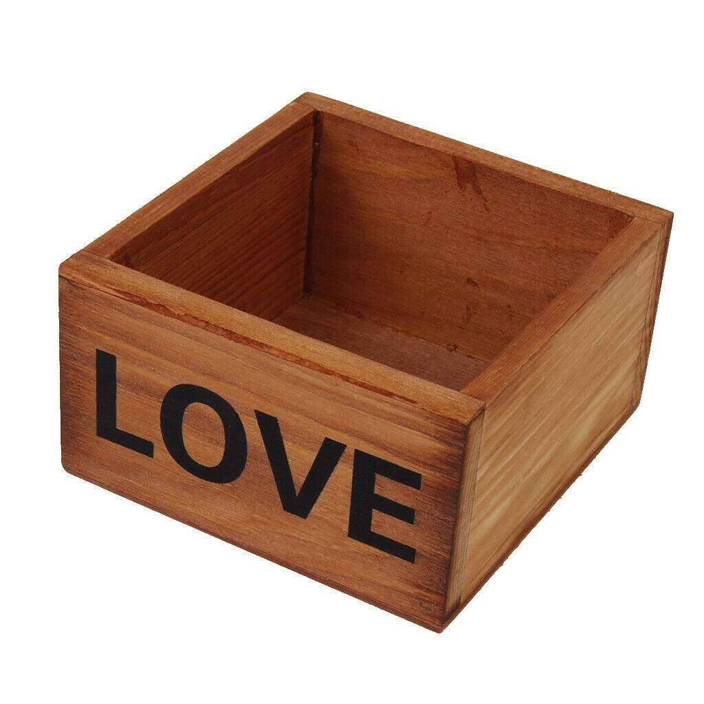 Retro Wooden Box Storage for Jewellery Essence Oil Bottles Gift Plant Holder