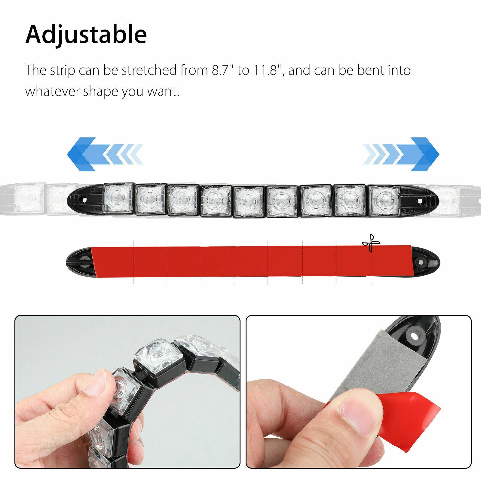 2PCS Navigation 9 Led Marine Bow Boat 12V Yacht Pontoon Bright Lights Red Green