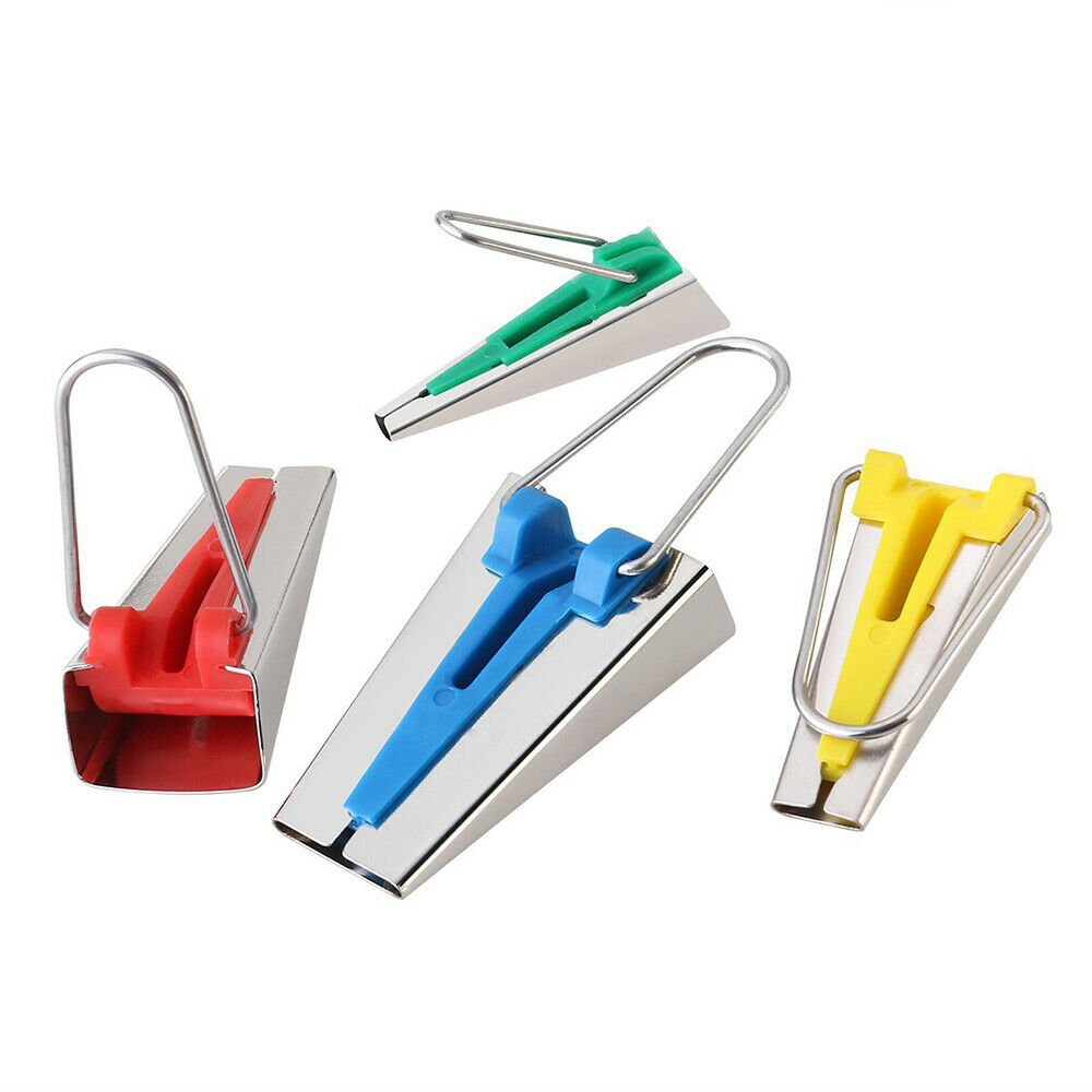 4 Sizes Fabric Bias Tape Maker Tool Sewing Quilting 6mm 12mm 18mm 25mm Set DIY