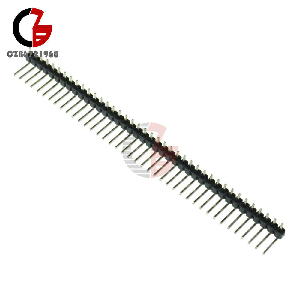 10PCS 40Pin Right Angle Single Row Pin Header PCB 2.54mm For Arduino