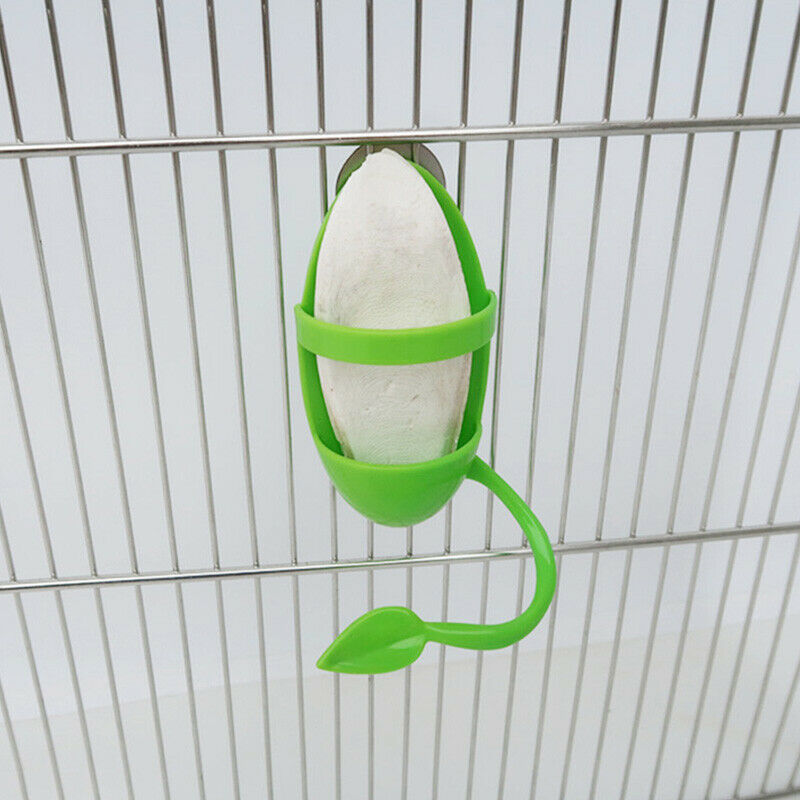 Birds Parrots Green Food Feeder Hanging on Cage Feeding Cup Stand Rack Toys 1PC