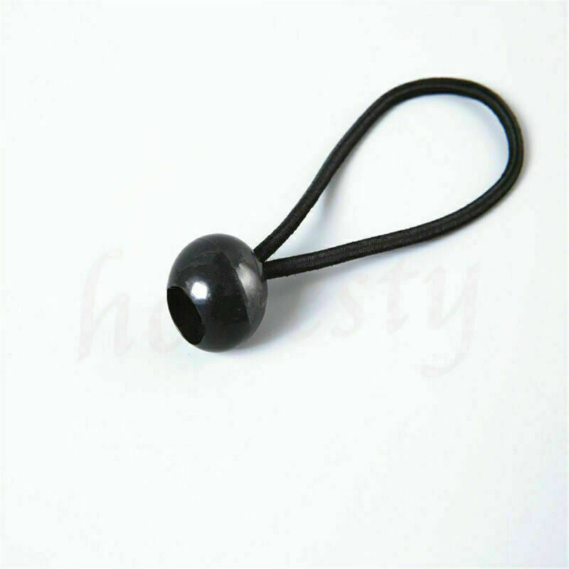 6pcs Multifunction Black Elastic Ball Loop Bungee Tie Tarpaulin Shock Cord Wire