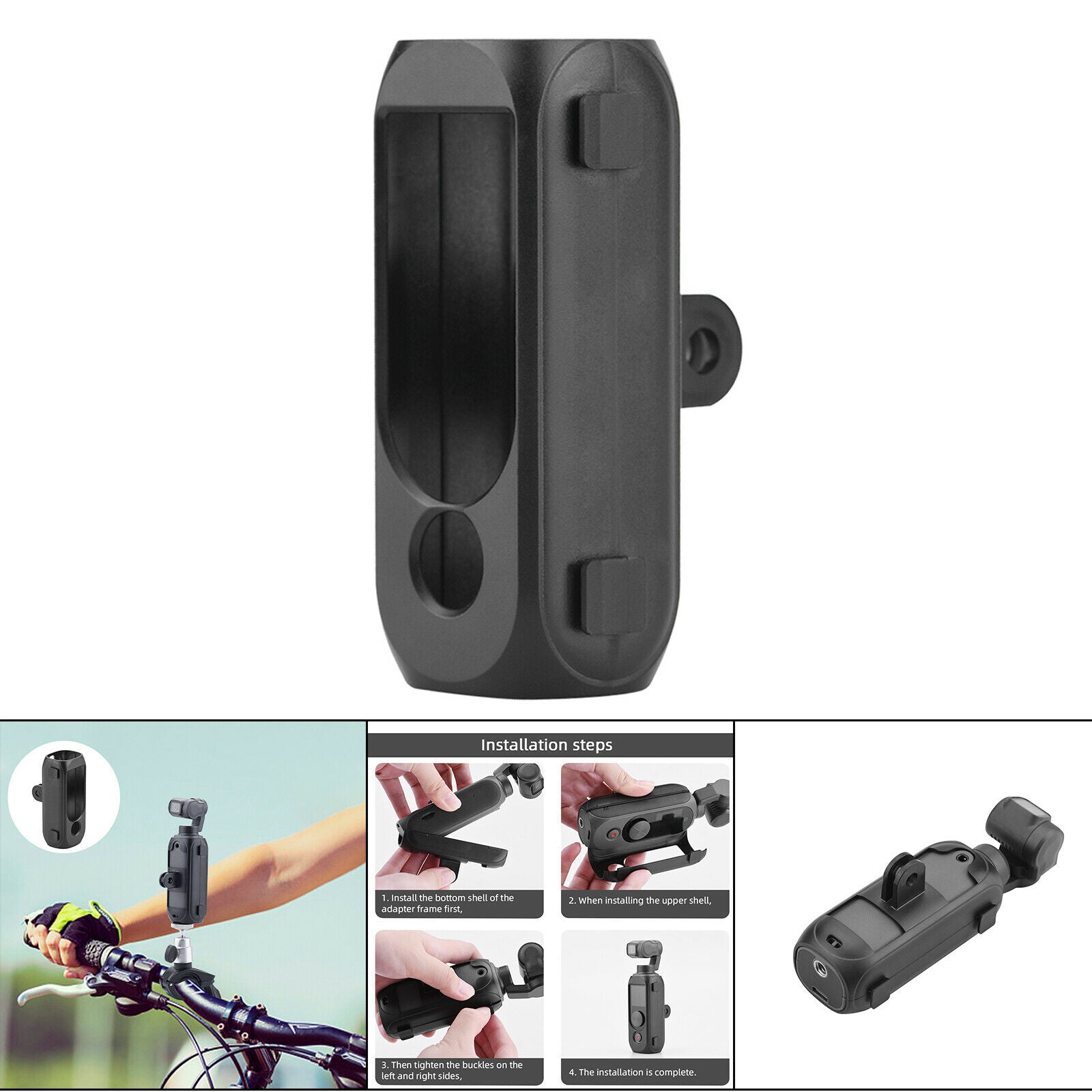 Extension Bracket for FIMI PALM 2 Camera Mobile Phones Riding Plastic Black