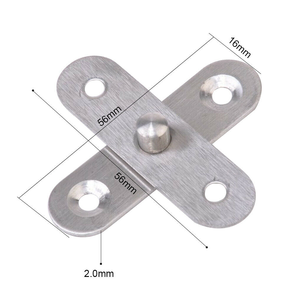 2Pcs 56x16mm Stainless Steel 360 Degree Rotary Door Ball  Center Hinge