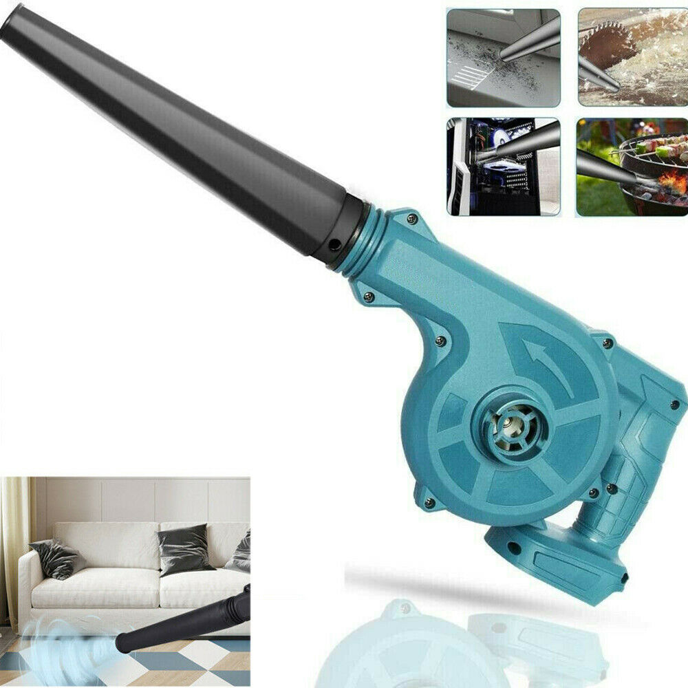 Blue Cordless Leaf Dust Blower Vacuum Air Blowing Power Tool For Makita 18V