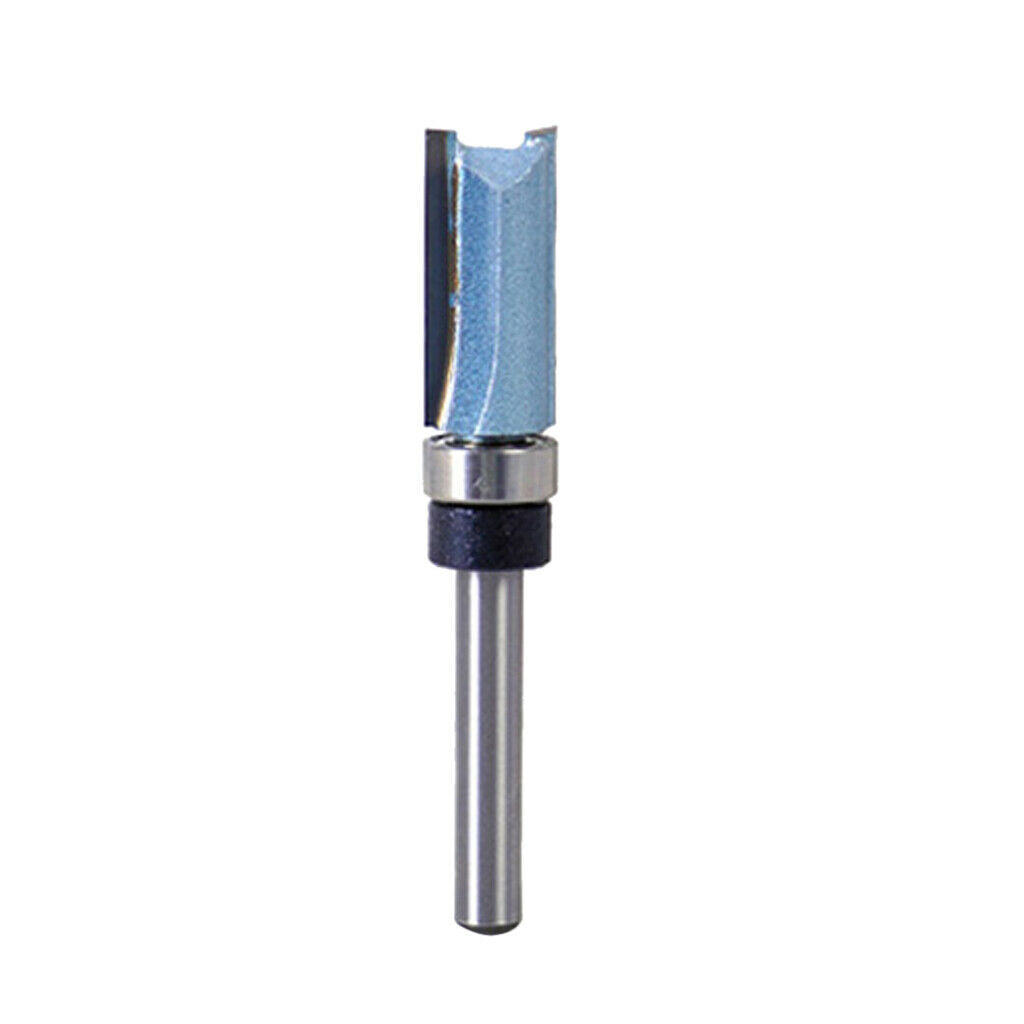 Straight Flute Flush Trim Router Wood Bits Cutter Top Bearing 1/4*1/2*25mm