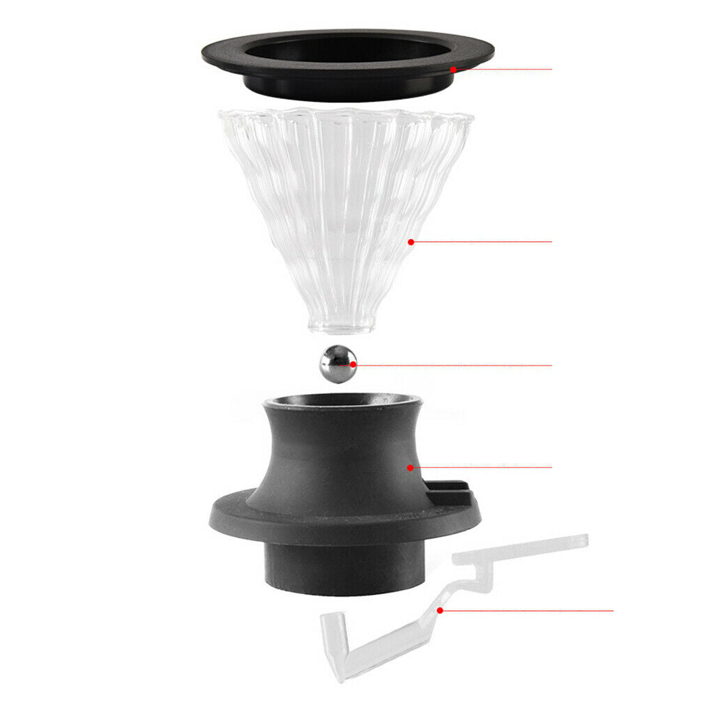 Coffee Maker Coffee Filter Pot Tool Brewing Coffeepot Coffee Funnel 360ml