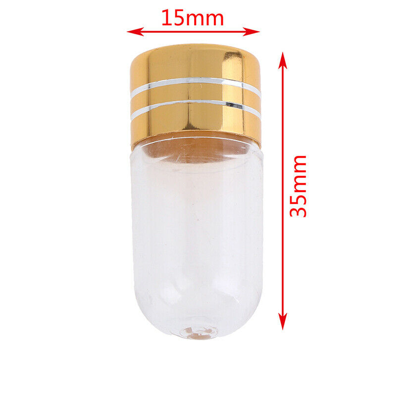 10Pcs Empty Clear Pill Case Bottle Container Capsule Shell Splitters Holder  Lt