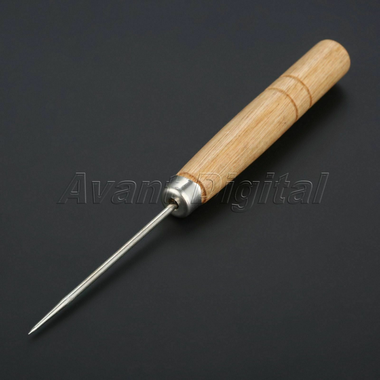 140mm Wooden Handle Sewing Awls Leather Punch Repair Stitching Clicker Tool 5Pcs