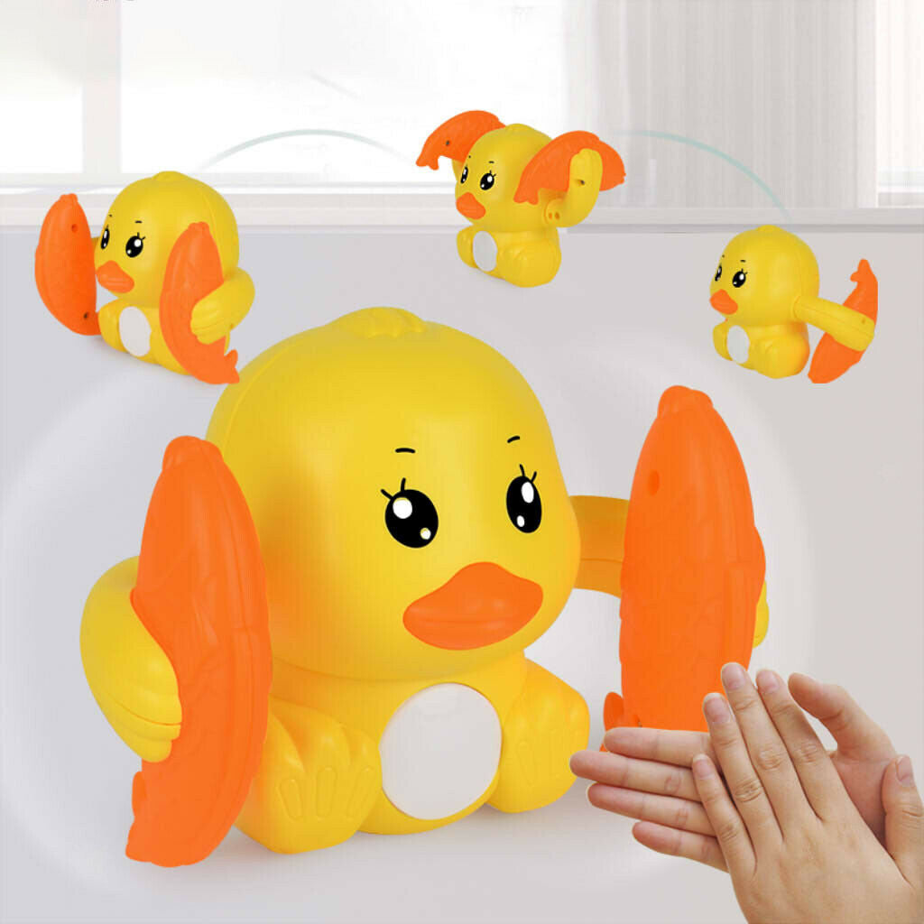 Baby Electric Voice Control Flipping Rolling Duck Toys Funny Music Gift