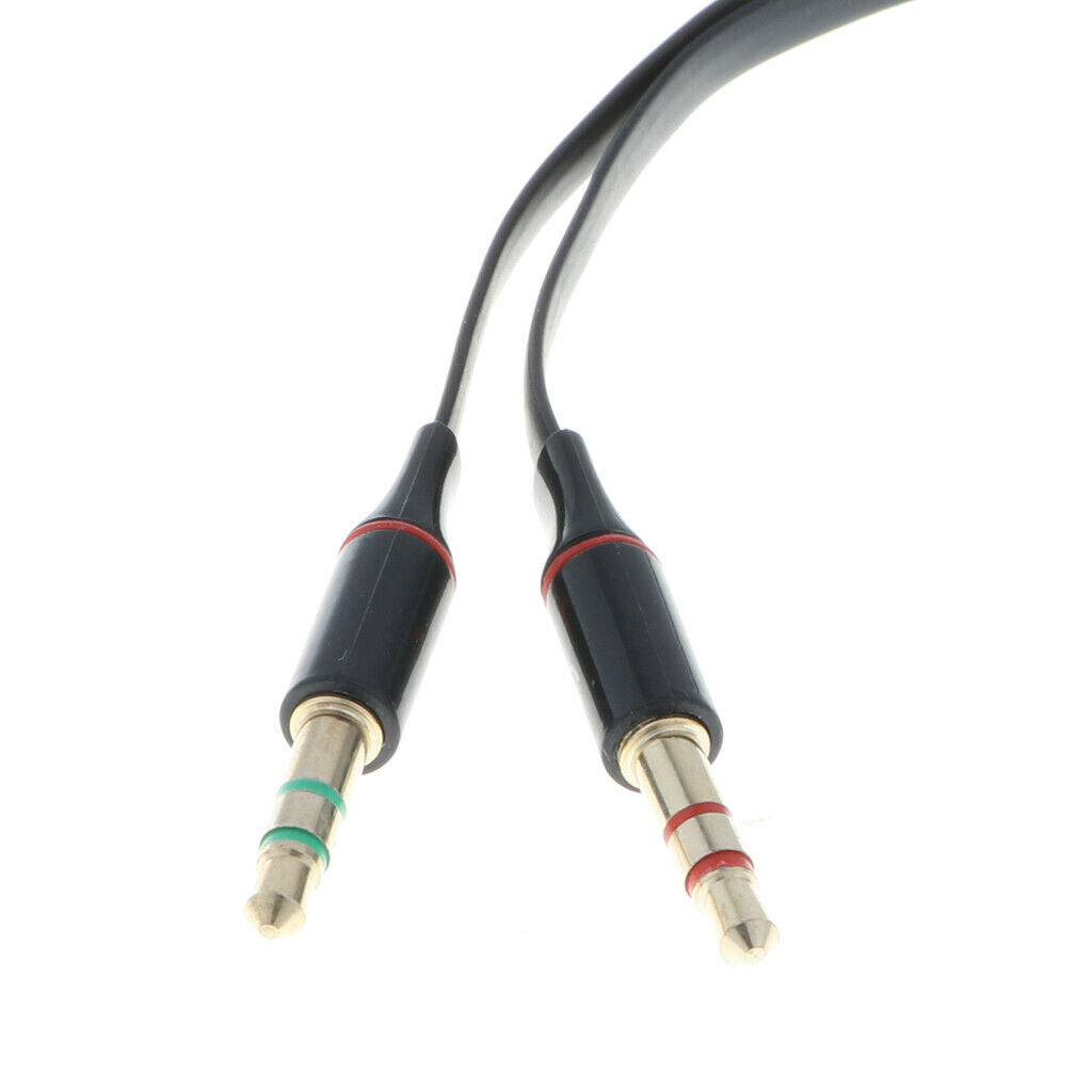 Audio Headphone Mic Splitter Cable 3.5mm Female to Dual Male For PC