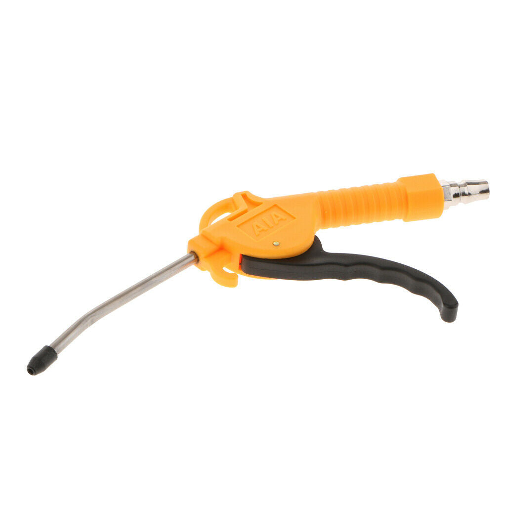 Air Blow Gun Long Reach Spray Nozzle Compressed Air Gun Clean Tool Yellow