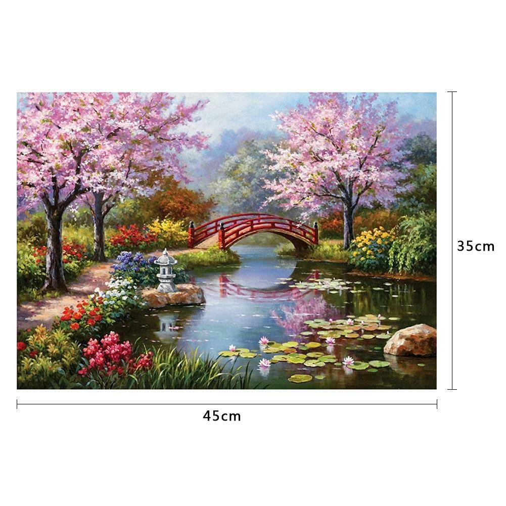 DIY Bridge Pattern Diamond Painting Full Round Drill Embroidery Drawing Kit @