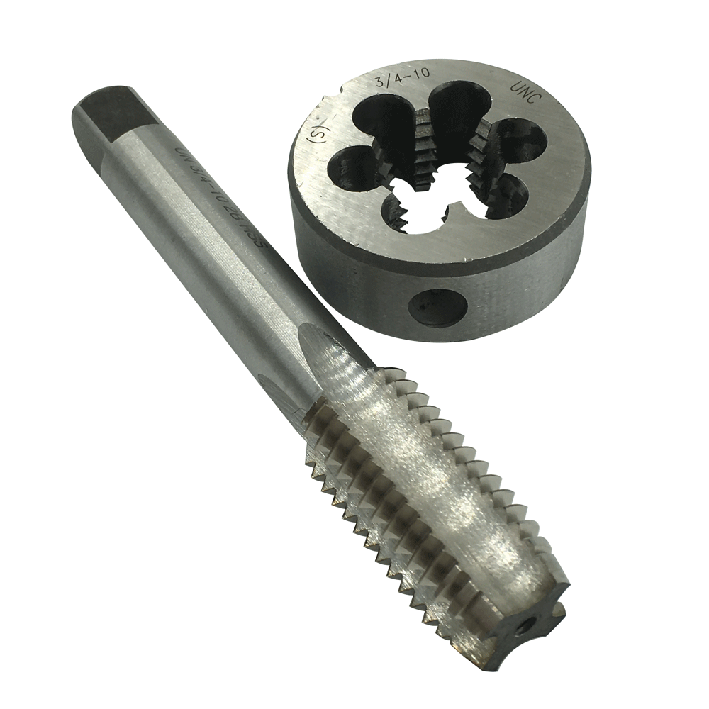 3/4-10 TPI Tap and Die Set HSS Right Hand Thread 3/4-10 UNC Tap 3/4-10 UNC Die