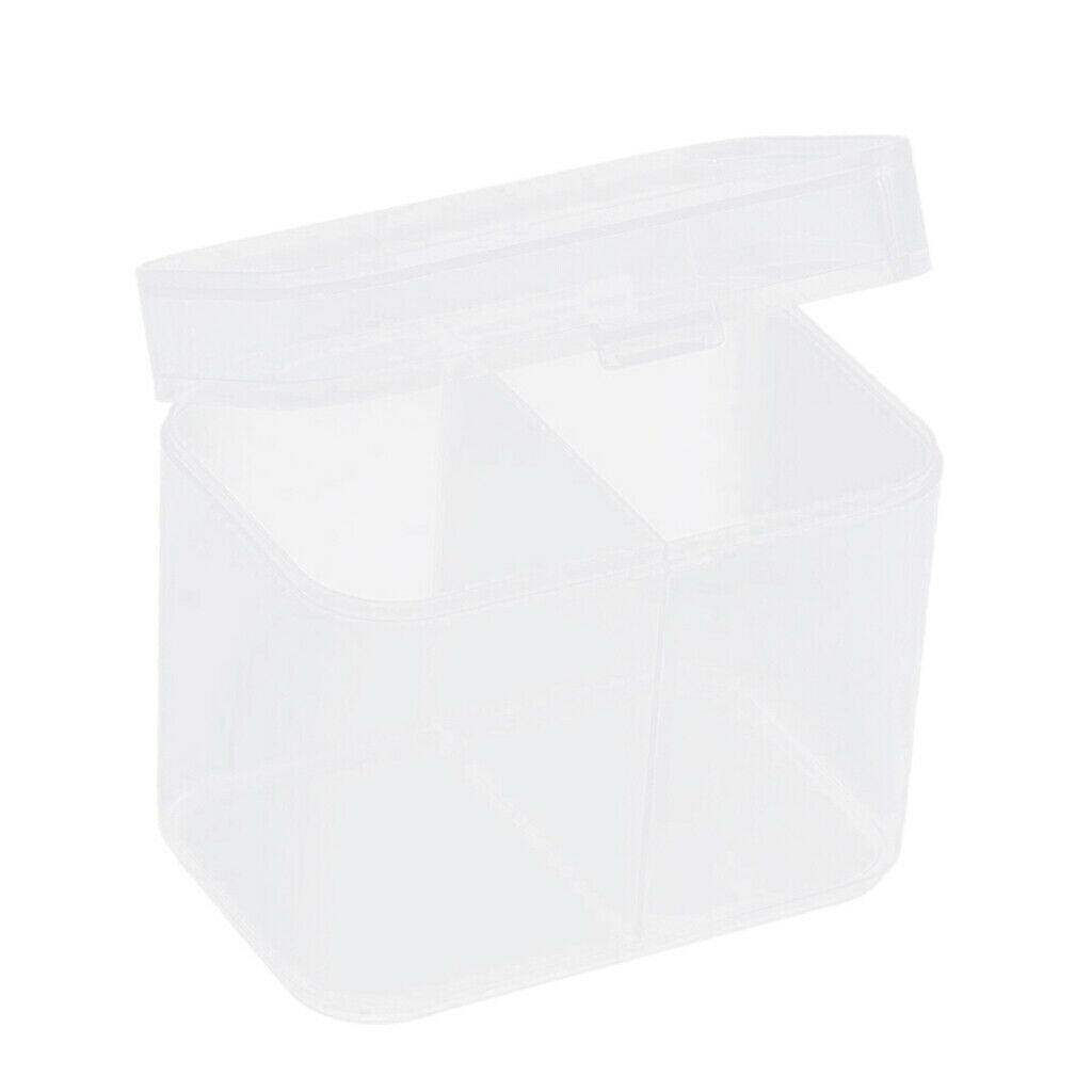 2 Slots Dustproof Makeup Cotton Swabs Buds Nail Wipes Box Crafts Container