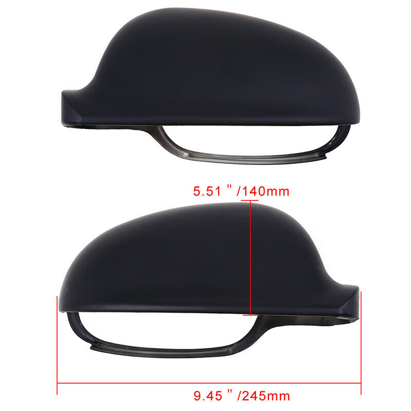 Pair Wing Rearview Mirror Casing Cover Caps Fit VW Golf/R32/GTI/Rabbit 2006-2009