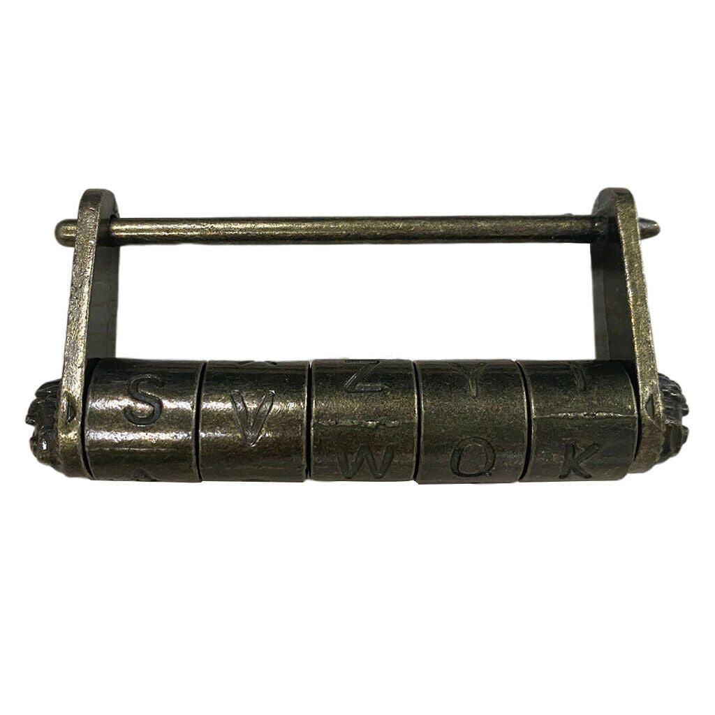 2 Pieces Door Cabinet Zinc Alloy Password Padlock Lock for Case Box Bronze