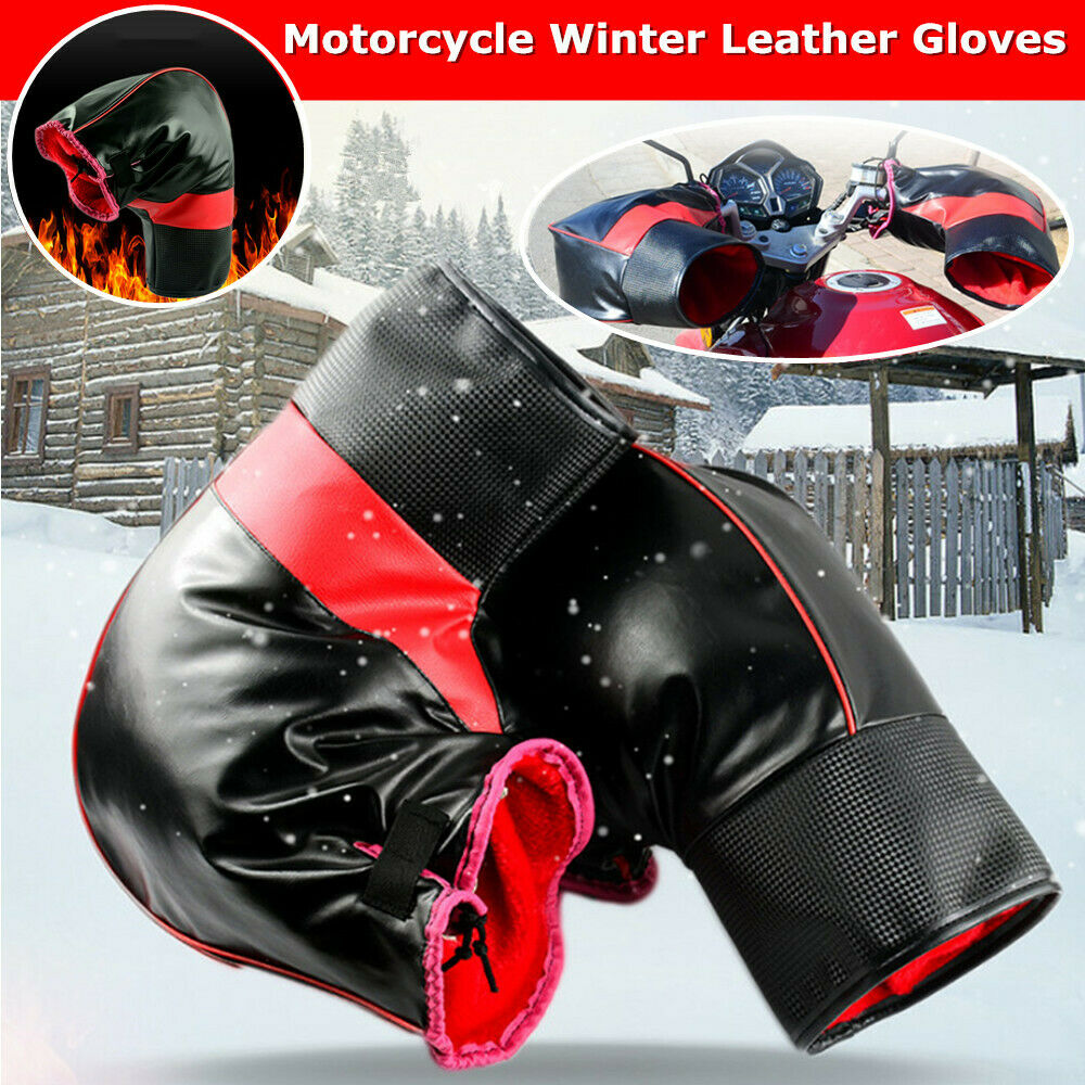 Motorcycle Winter Windproof Warm Leather Handle Glove PreventWire Fitfor Aprilia