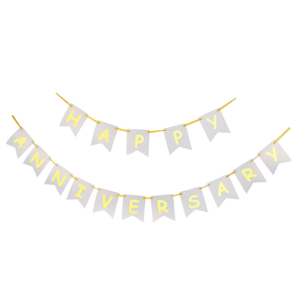 Happy Anniversary Paper Banner Garland Sign Hanging Decor Photo Prop 3 m