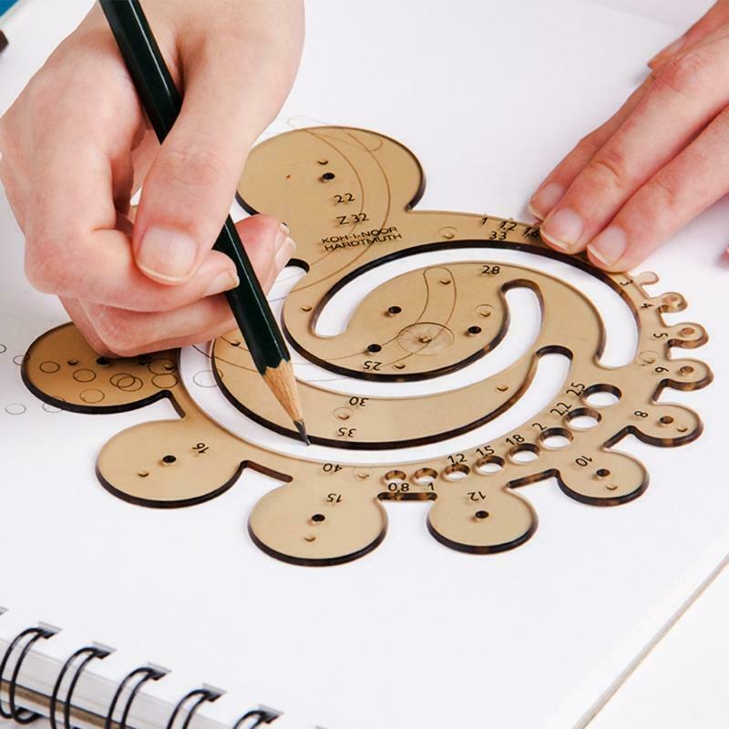 Multifunctional Template Ruler Shaped Hollow Geometric Function Drawing Rulers