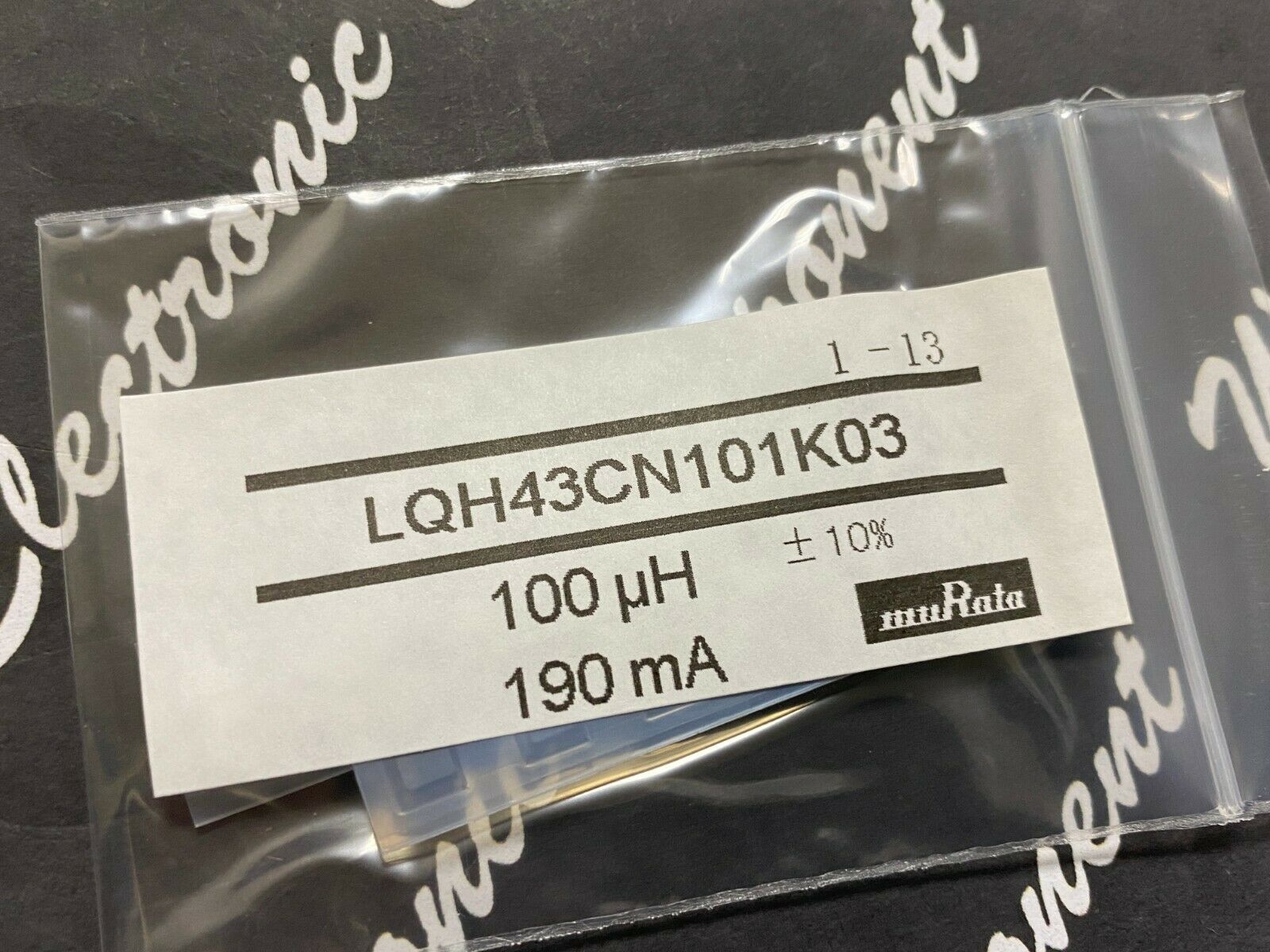 10pcs - muRata LQH43CN101K03 100uH 190mA 10% SMD Inductor
