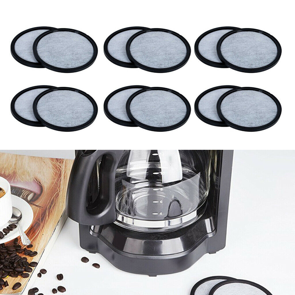 12pcs Coffee Machine Activated Charcoal Water Filter Disks for Mr. Coffee