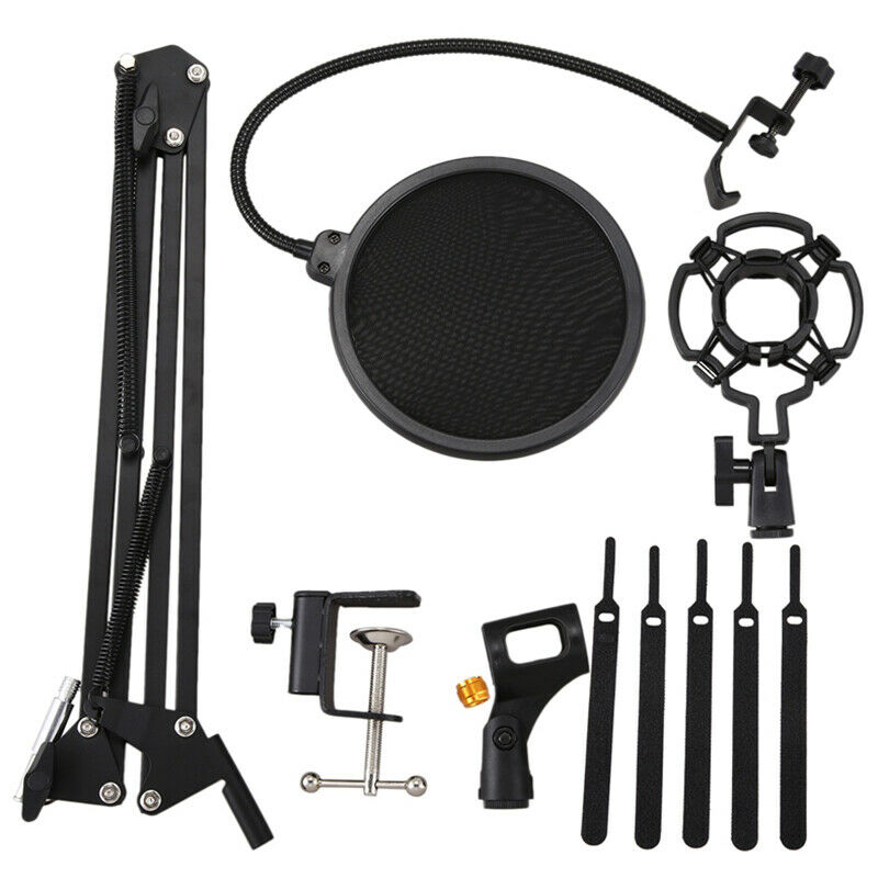 Desktop Microphone Stand Suspension Boom Scissor Arm Stand with 3/8-5/8 ScreO7D8