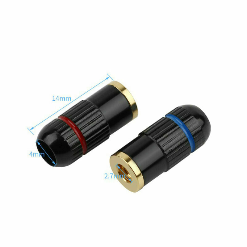 5PCS MMCX Female Earphone Cable Wire Connector For UE900 SE535 SE215 W20 Black