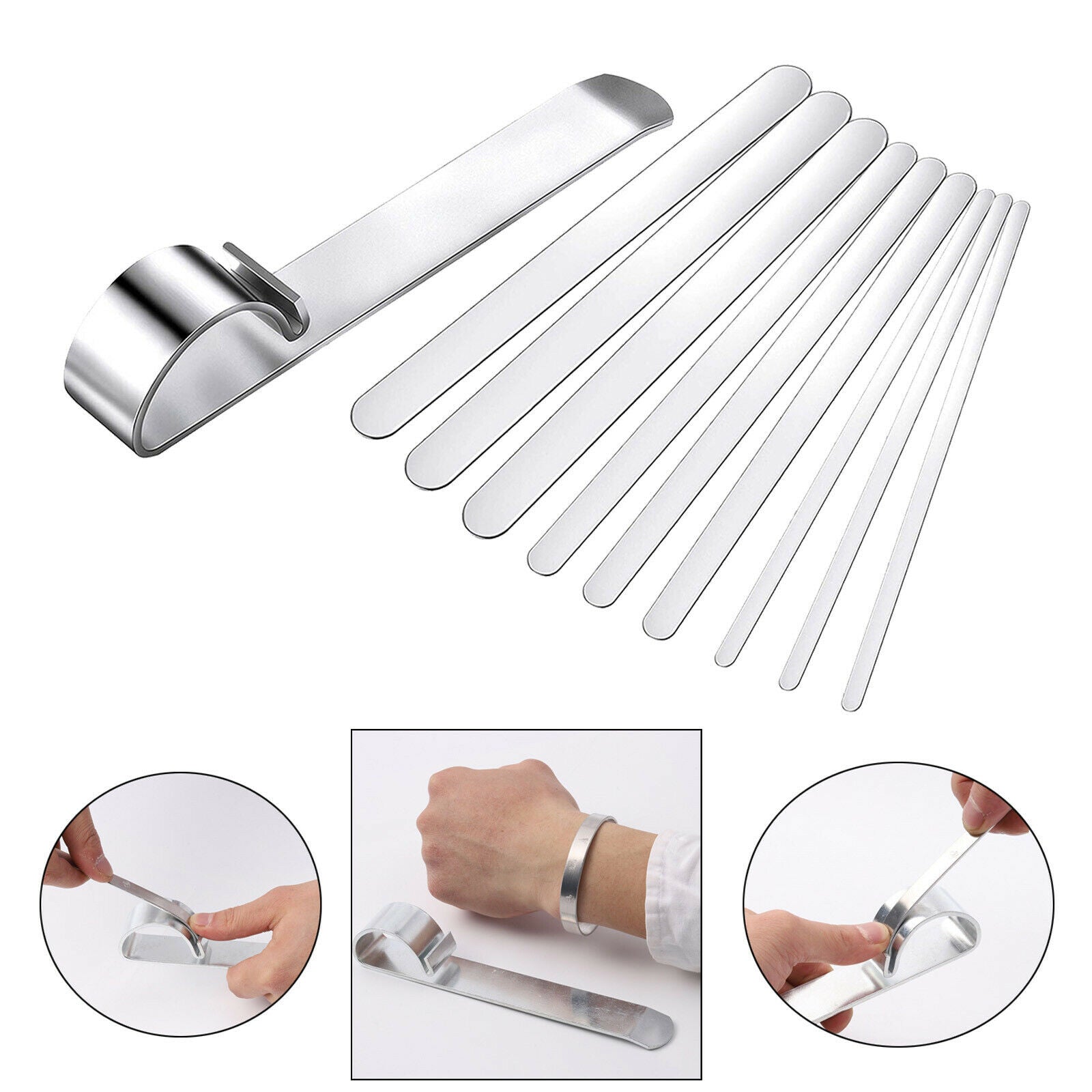 10-in-1 Bracelet Blank Bangle w/Bending Bar DIY Bracelet Jewellery Making