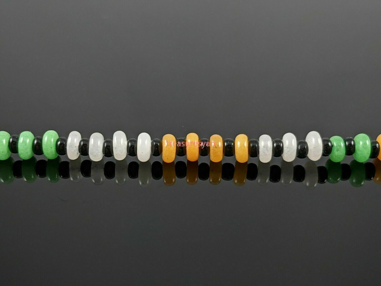Natural Burmese Jadeite Jade 6mm Stone Bead Necklace for Pendants 24"