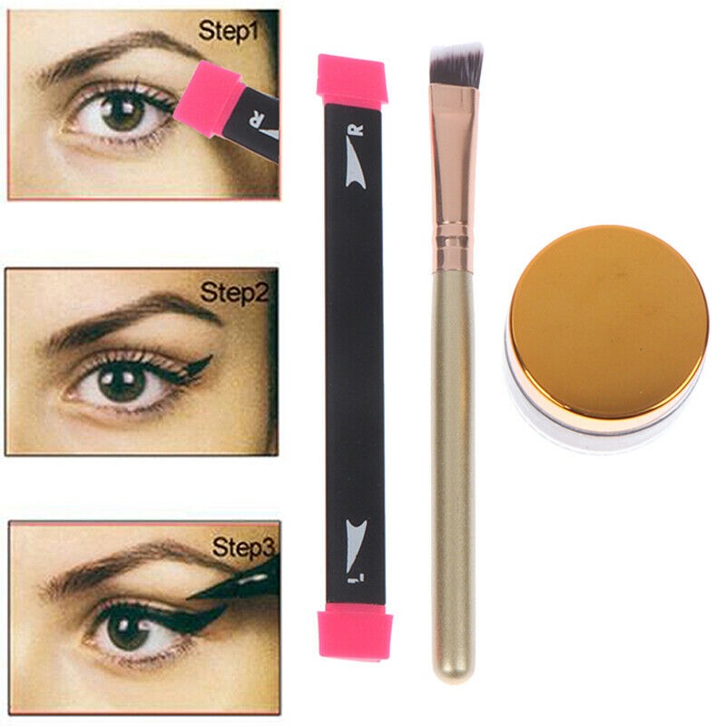 3Pcs/Set Makeup Stamps Eyeliner Tool Wing Style Kitten Makeup Brush Cosme WLDFA