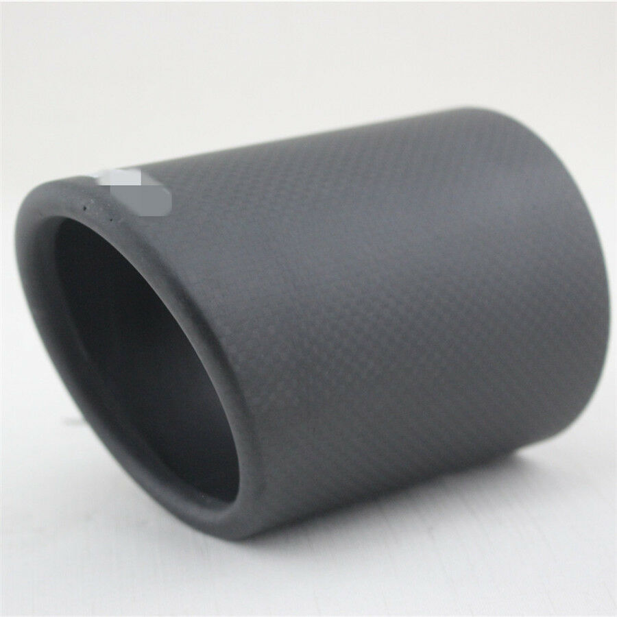 Universal 1 X 89mm Real Carbon Fiber Exhaust muffler tip  Pipe Tip Cover Matte