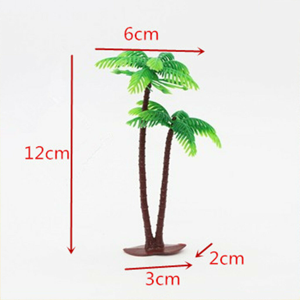 Mini Artificial Coconut Palm Tree Aquarium Plants Ornament Home Decoration