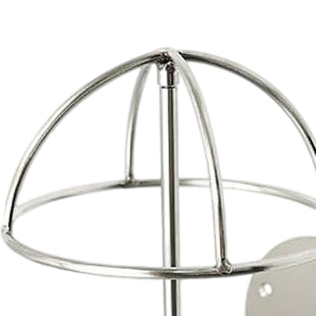 Wall Mounted Wire Stainless Metal Hat Wig Stand Display Rack Dome Shape