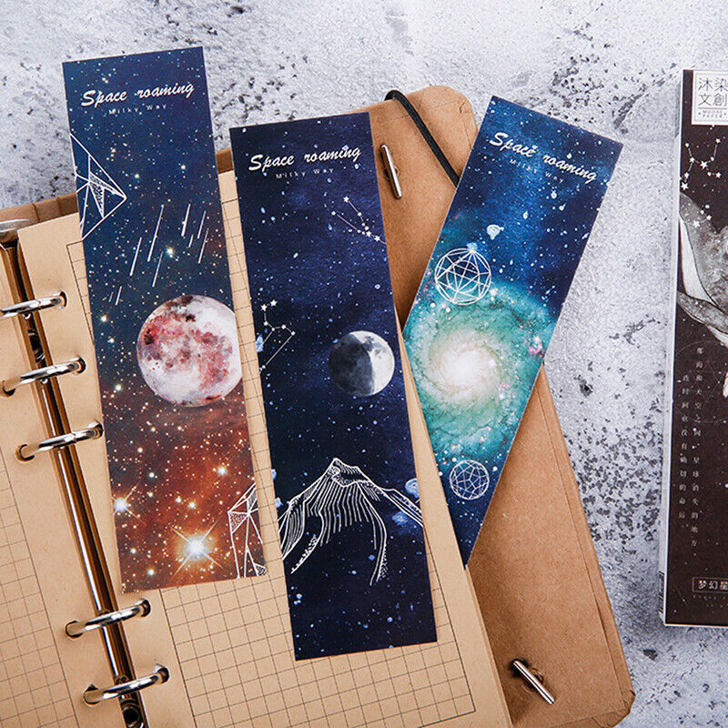 30pcs/lot Roaming space Paper bookmarks stationery book holder message ca.l8