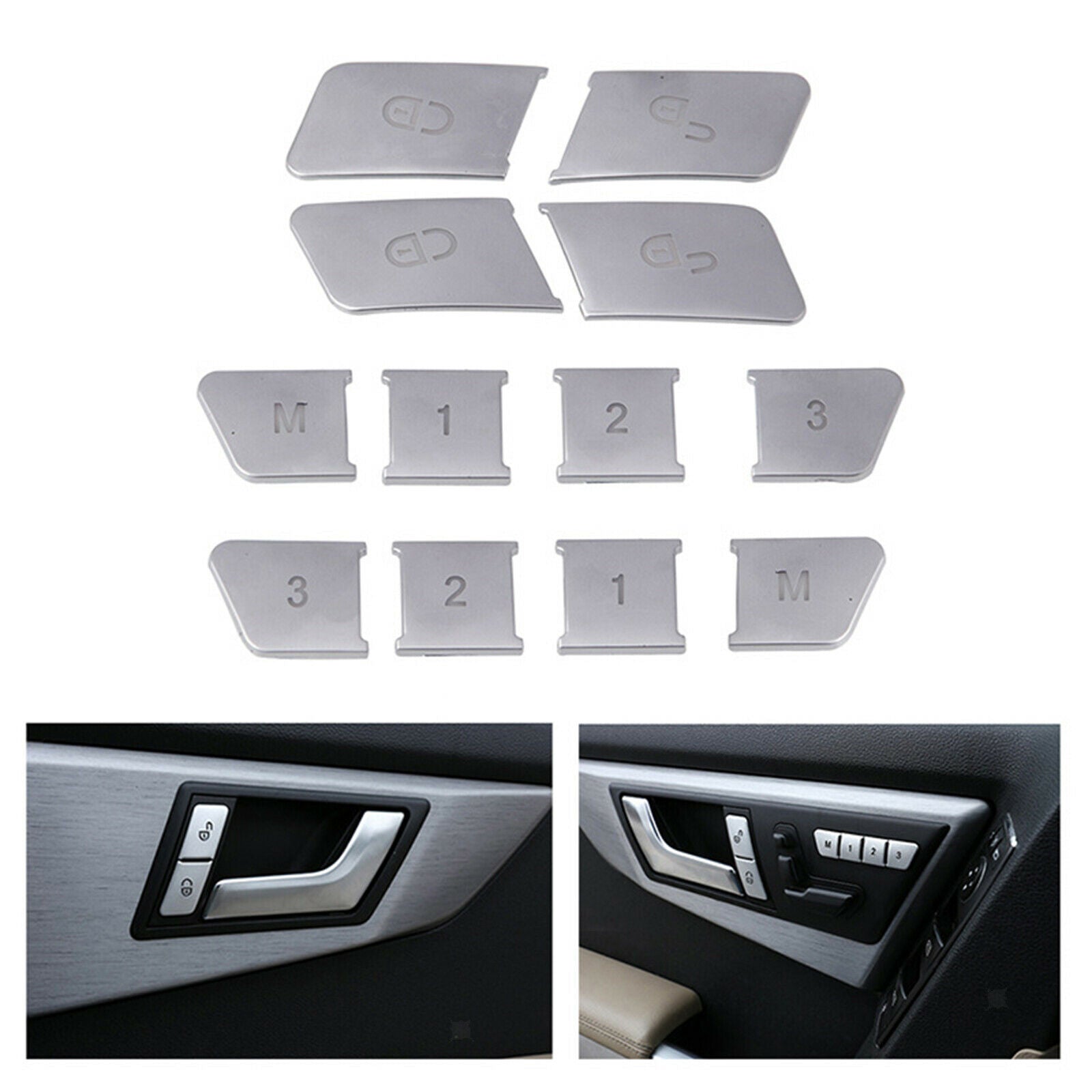 12 Pieces Patch Switch Button Trim Inner Car Seat Car for   X156 GLE GLS