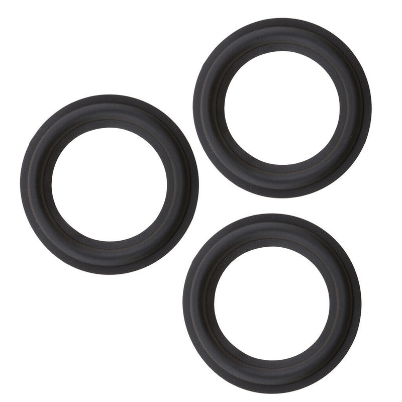 3Pcs 3inch Woofer Speaker Foam Edge Repair Kit Spare Replacement Black