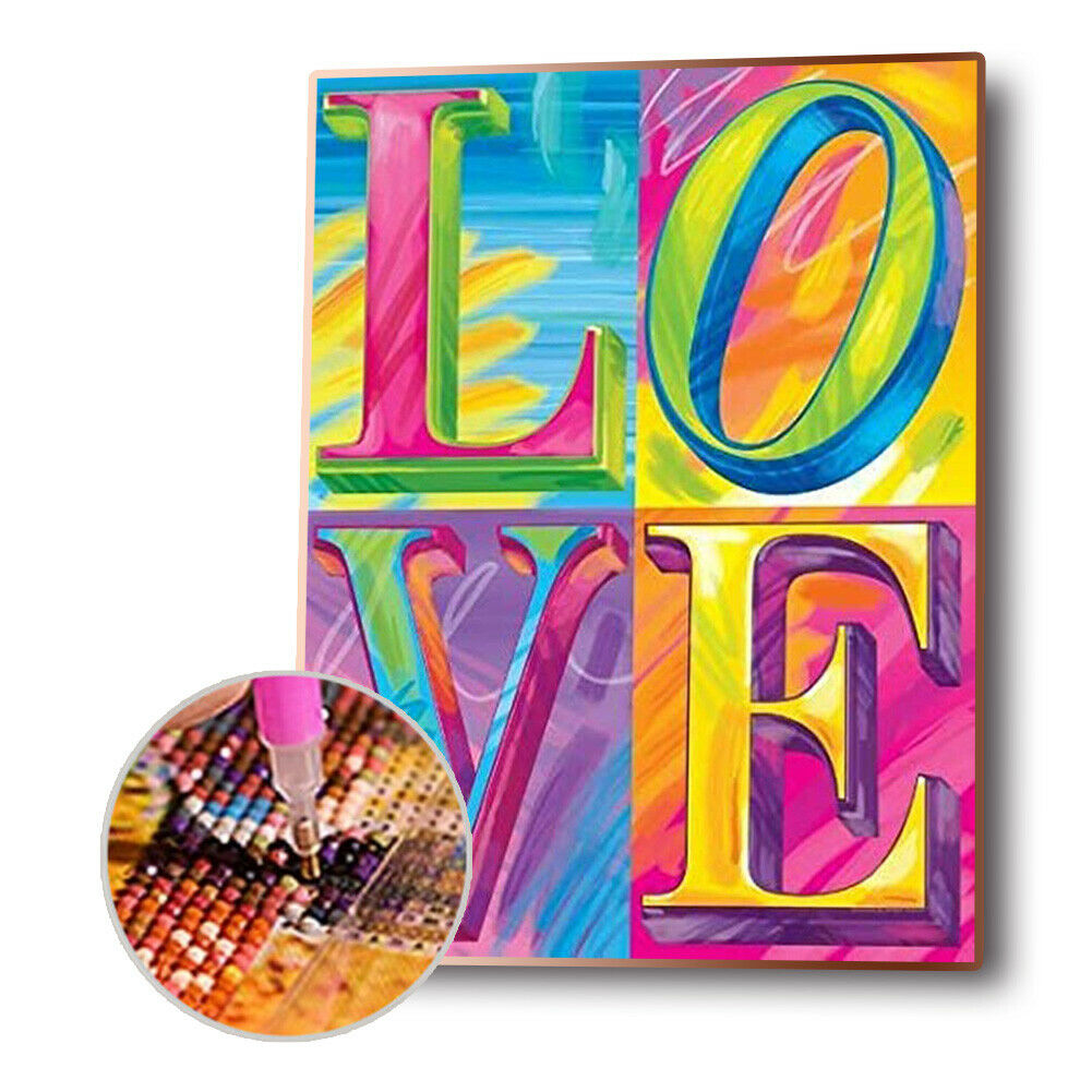 Love Letters Diamond Painting 5D DIY Full Round Drill Mosaic Wall Picture @