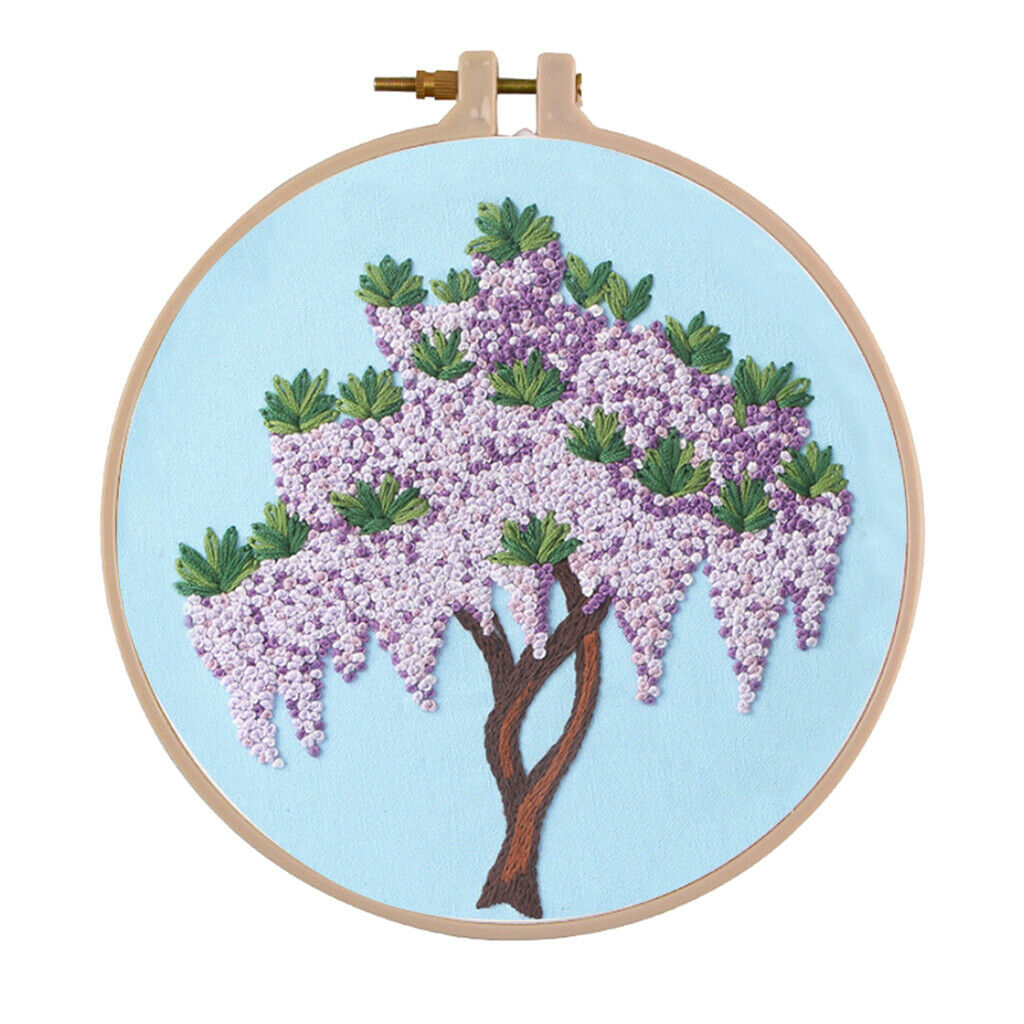 Hand Embroidery Kit Embroidery Sampler for Adults Beginners 150mm Flower 2