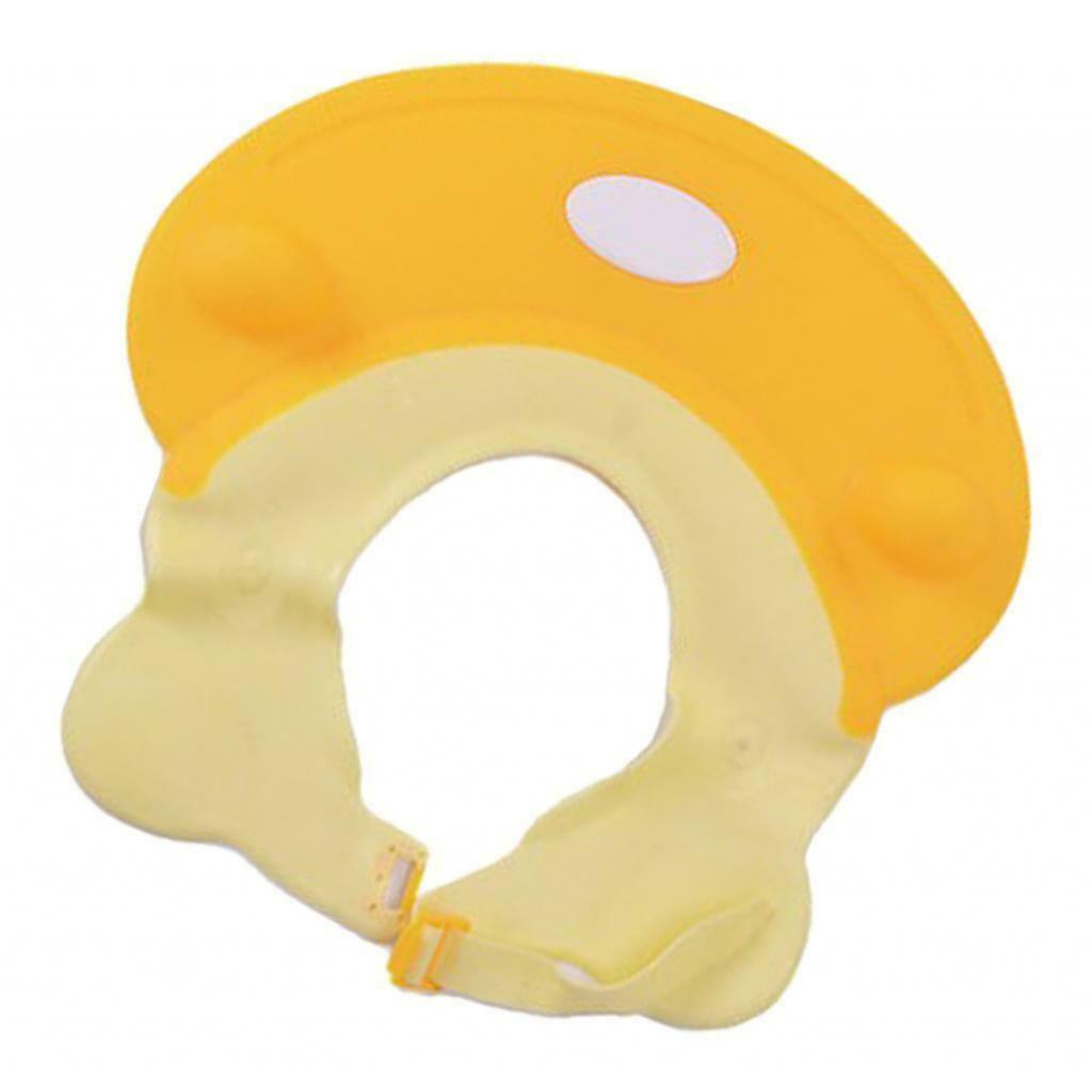 Adjustable kids Baby Shampoo Bath Shower Hat Cap Wash Hair Shields Yellow