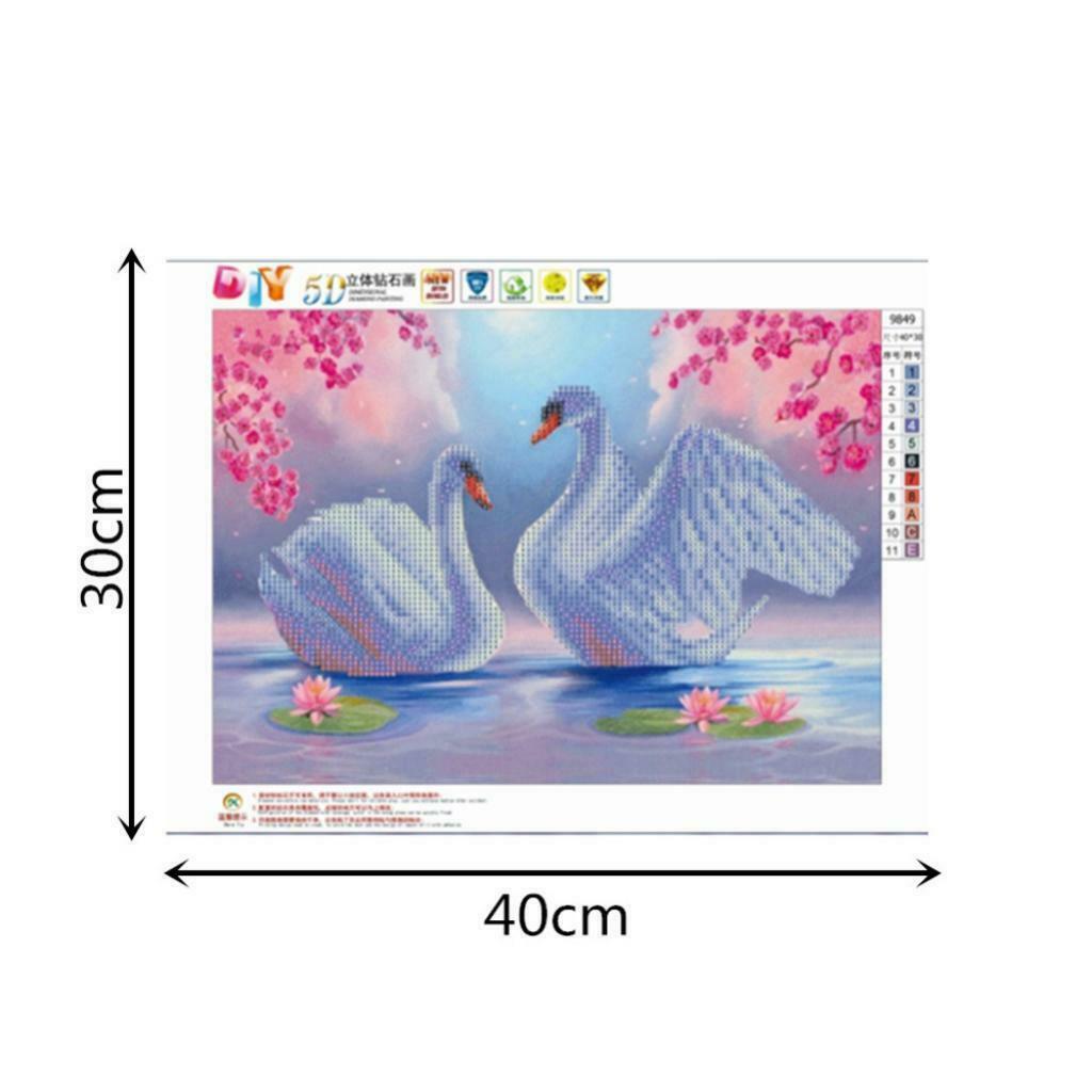 5D DIY Diamond Painting Embroidery Cross Stitch Kit for Home Decor Swan